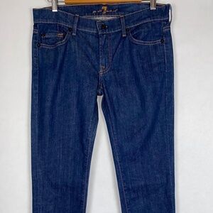 NWOT 7 For All Mankind Roxanne Skinny Slim Leg Denim Blue Jeans